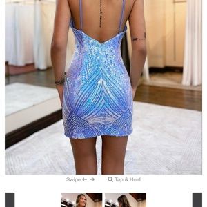 iridescent bodycon mini dress